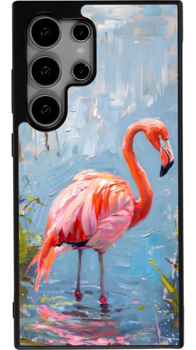 Coque Samsung Galaxy S25 Ultra - Silicone rigide noir Paint Flamingo