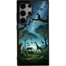 Coque Samsung Galaxy S25 Ultra - Silicone rigide noir Paradis des animaux exotiques