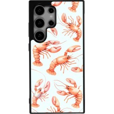 Coque Samsung Galaxy S25 Ultra - Silicone rigide noir Pattern de homards pastels