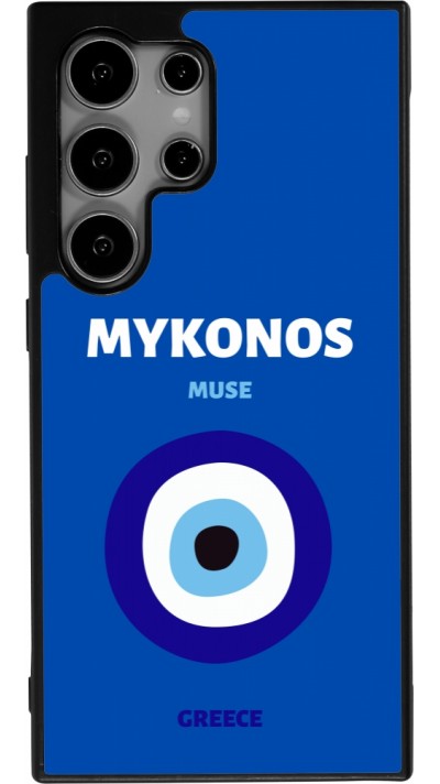 Coque Samsung Galaxy S25 Ultra - Silicone rigide noir Pop Summer Destination Mykonos