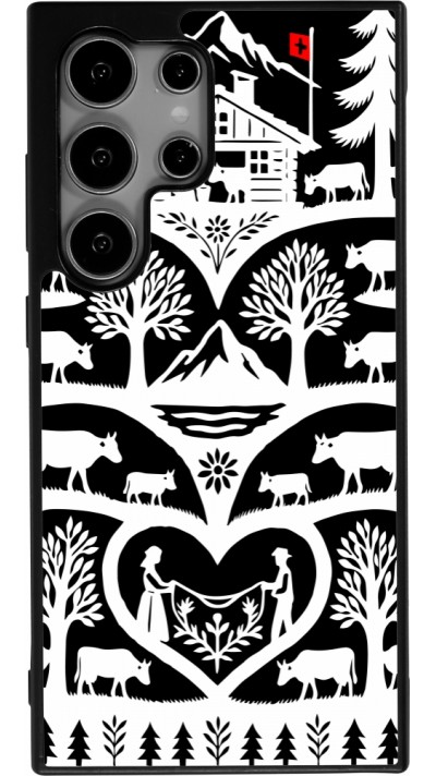 Coque Samsung Galaxy S25 Ultra - Silicone rigide noir Poya Suisse 2 noir
