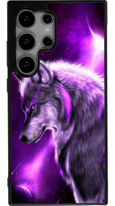 Coque Samsung Galaxy S25 Ultra - Silicone rigide noir Purple Sky Wolf