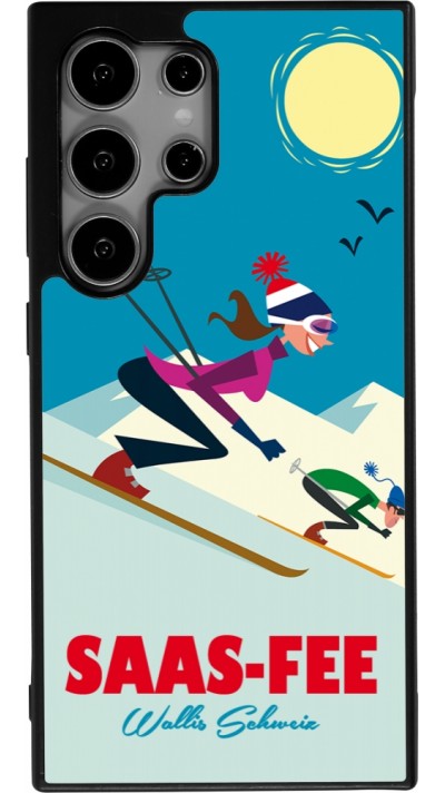 Coque Samsung Galaxy S25 Ultra - Silicone rigide noir Saas-Fee Ski Downhill