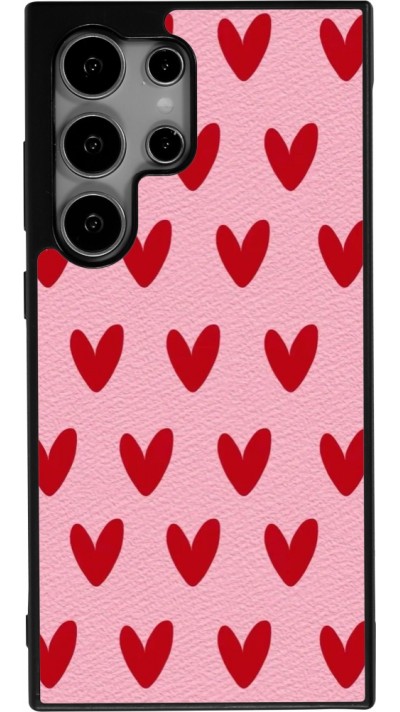 Samsung Galaxy S25 Ultra Case Hülle - Silikon schwarz Saint Valentines Day 26 Pattern heart