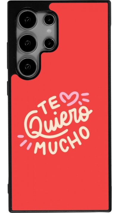 Samsung Galaxy S25 Ultra Case Hülle - Silikon schwarz Saint Valentines Day 26 Te quiero mucho