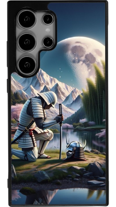Coque Samsung Galaxy S25 Ultra - Silicone rigide noir Samurai Katana Lune