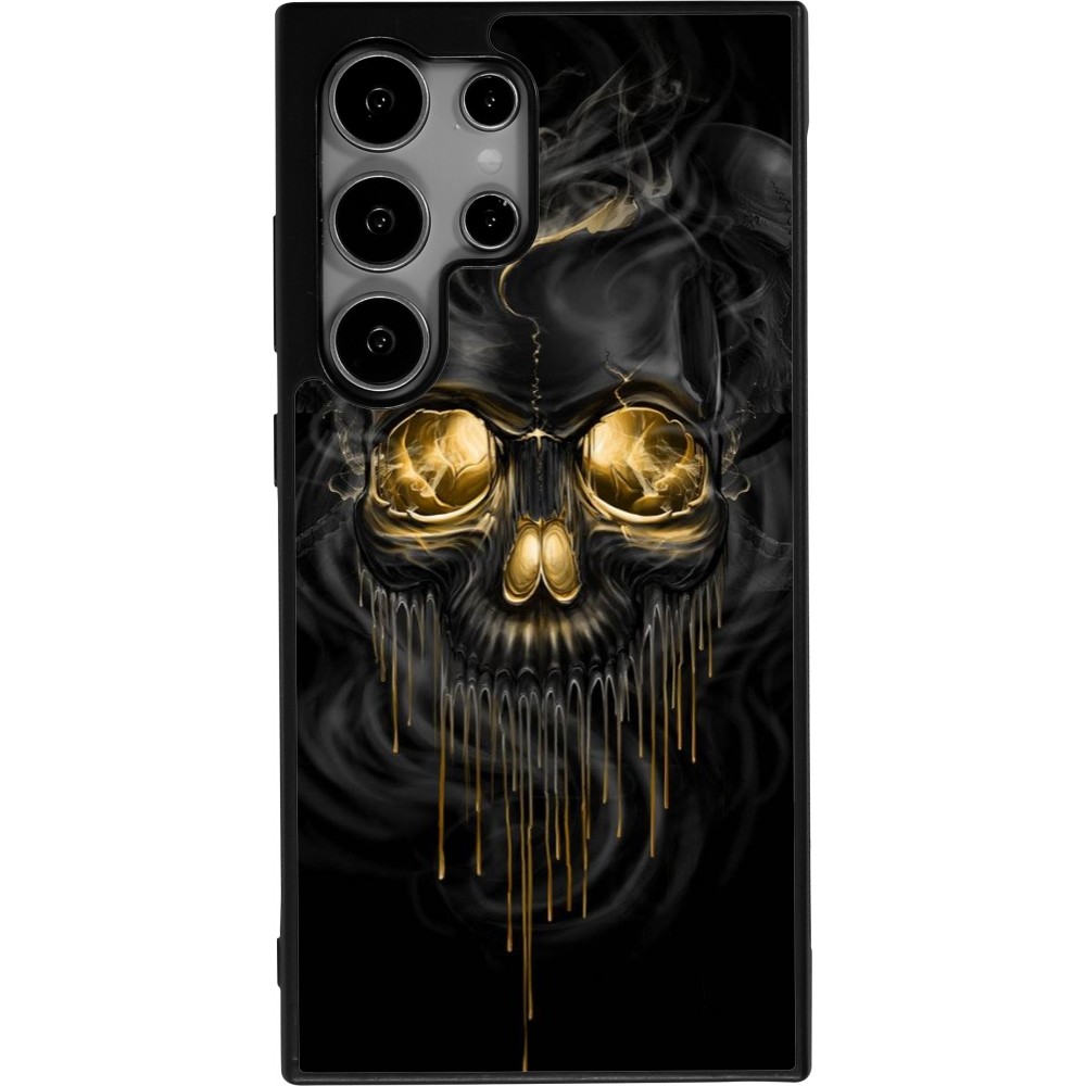 Coque Samsung Galaxy S25 Ultra - Silicone rigide noir Skull 02