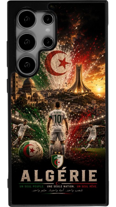 Samsung Galaxy S25 Ultra Case Hülle - Silikon schwarz Fussball Algerien splash 2026