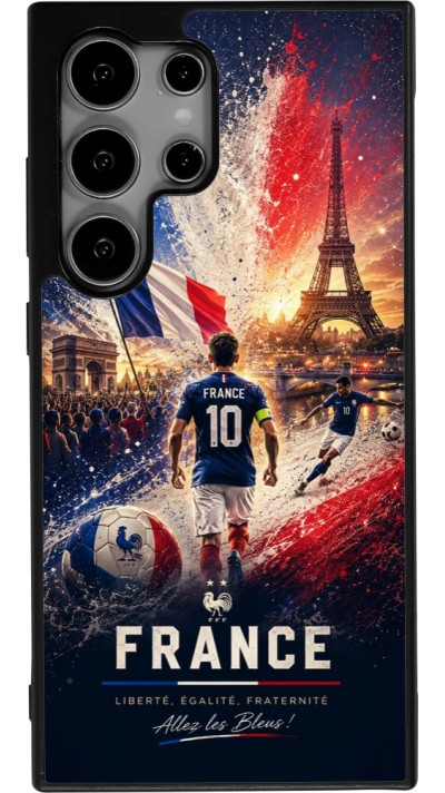 Samsung Galaxy S25 Ultra Case Hülle - Silikon schwarz Fussball Frankreich splash 2026