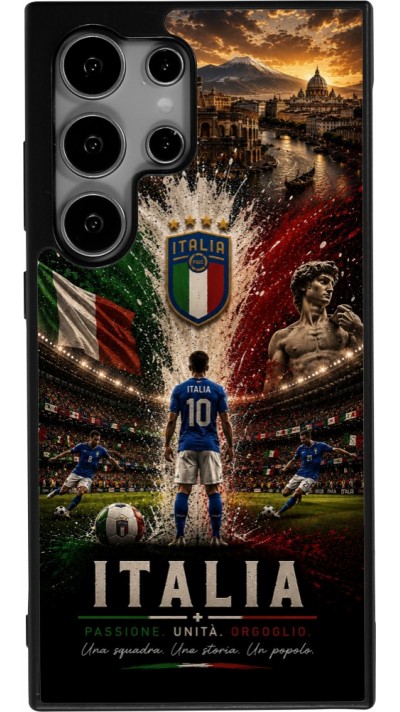 Samsung Galaxy S25 Ultra Case Hülle - Silikon schwarz Fussball Italien splash 2026