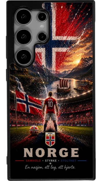 Samsung Galaxy S25 Ultra Case Hülle - Silikon schwarz Fussball Norwegen splash 2026
