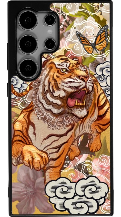 Coque Samsung Galaxy S25 Ultra - Silicone rigide noir Spring 23 japanese tiger