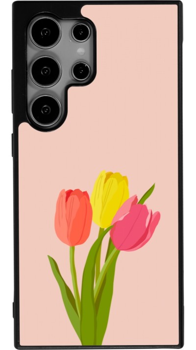 Coque Samsung Galaxy S25 Ultra - Silicone rigide noir Spring 23 tulip trio