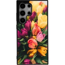 Coque Samsung Galaxy S25 Ultra - Silicone rigide noir Bouquet of tulips Spring 2026