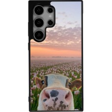 Coque Samsung Galaxy S25 Ultra - Silicone rigide noir Cow with tulips Spring 2026