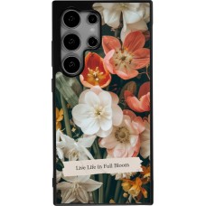 Coque Samsung Galaxy S25 Ultra - Silicone rigide noir Full Bloom Spring 2026