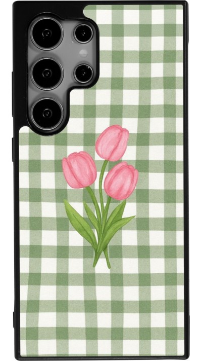 Samsung Galaxy S25 Ultra Case Hülle - Silikon schwarz Green vichy tulips Spring 2026