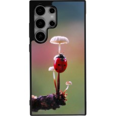 Coque Samsung Galaxy S25 Ultra - Silicone rigide noir Ladybird on a mushroom Spring 2026