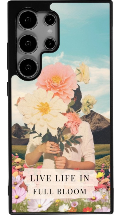 Samsung Galaxy S25 Ultra Case Hülle - Silikon schwarz Live life in full moon Spring 2026