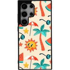 Coque Samsung Galaxy S25 Ultra - Silicone rigide noir Summer 2025 Pattern soleil