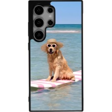 Coque Samsung Galaxy S25 Ultra - Silicone rigide noir Summer Dog on Paddle