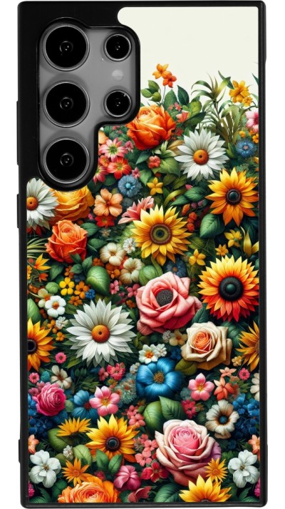 Coque Samsung Galaxy S25 Ultra - Silicone rigide noir Summer Floral Pattern