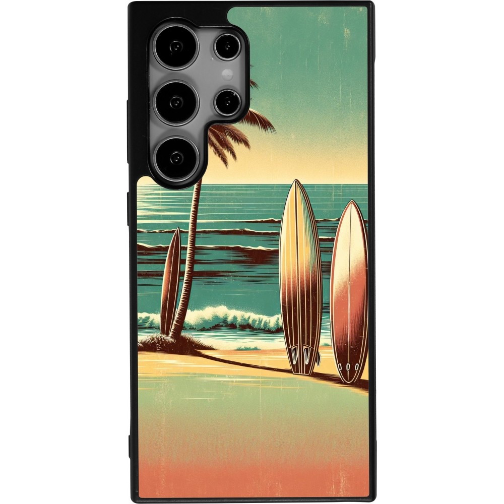Coque Samsung Galaxy S25 Ultra - Silicone rigide noir Surf Paradise