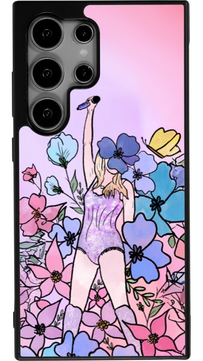 Coque Samsung Galaxy S25 Ultra - Silicone rigide noir Taylor Swift Sketch - Pink