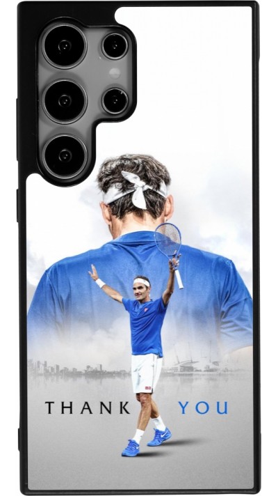 Coque Samsung Galaxy S25 Ultra - Silicone rigide noir Thank you Roger