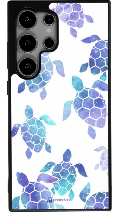 Coque Samsung Galaxy S25 Ultra - Silicone rigide noir Turtles pattern watercolor
