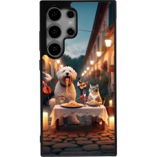 Coque Samsung Galaxy S25 Ultra - Silicone rigide noir Valentine 2024 Dog & Cat Candlelight