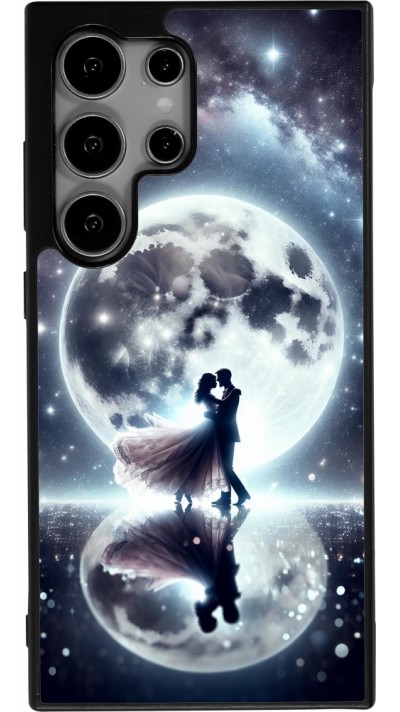 Coque Samsung Galaxy S25 Ultra - Silicone rigide noir Valentine 2024 Love under the moon