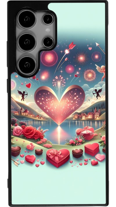Coque Samsung Galaxy S25 Ultra - Silicone rigide noir Valentine 2025 Chic