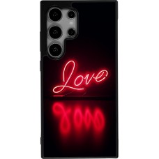 Samsung Galaxy S25 Ultra Case Hülle - Silikon schwarz Valentine 2025 Neon Liebe