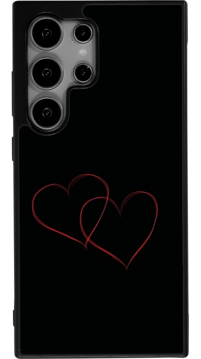 Coque Samsung Galaxy S25 Ultra - Silicone rigide noir Valentine 2023 attached heart