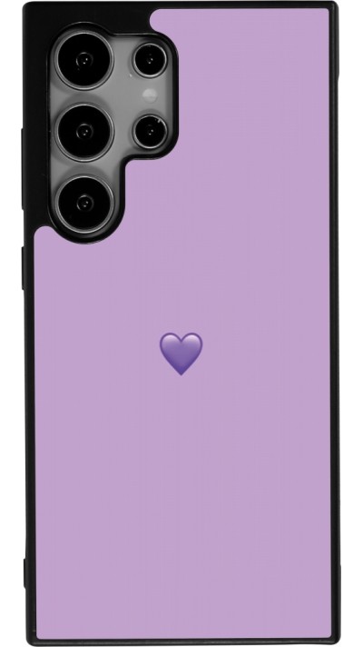 Coque Samsung Galaxy S25 Ultra - Silicone rigide noir Valentine 2023 purpule single heart