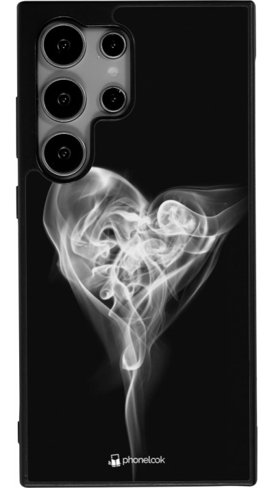 Coque Samsung Galaxy S25 Ultra - Silicone rigide noir Valentine 2022 Black Smoke