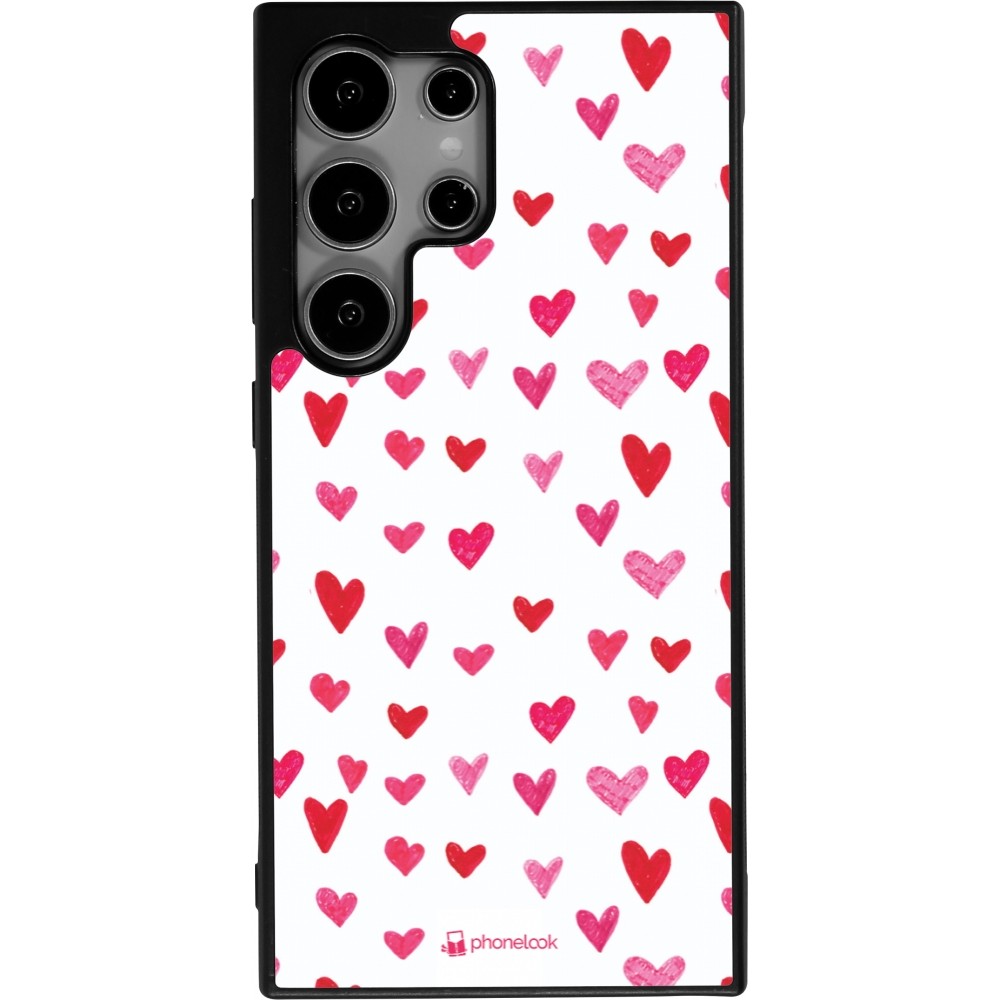 Coque Samsung Galaxy S25 Ultra - Silicone rigide noir Valentine 2022 Many pink hearts
