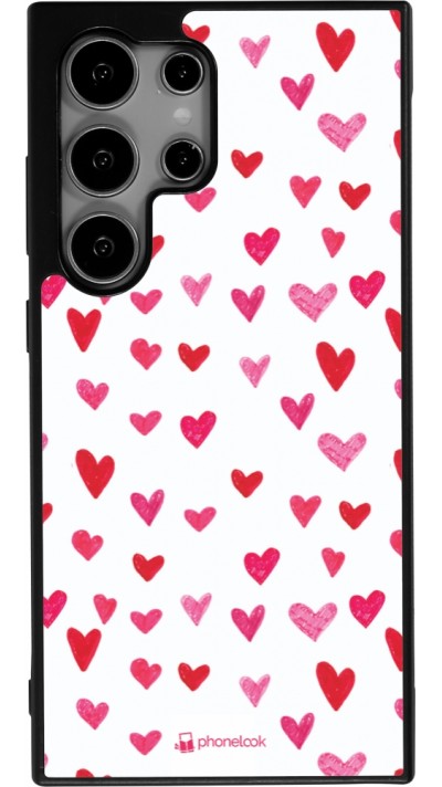 Coque Samsung Galaxy S25 Ultra - Silicone rigide noir Valentine 2022 Many pink hearts