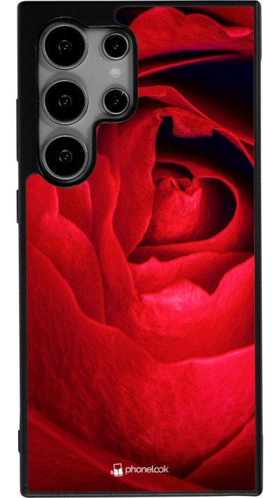 Coque Samsung Galaxy S25 Ultra - Silicone rigide noir Valentine 2022 Rose