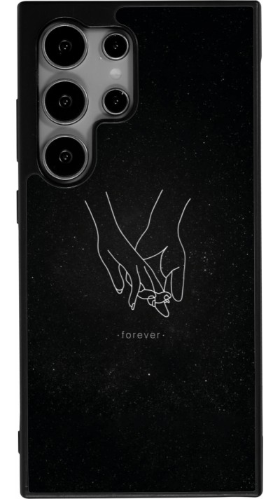 Coque Samsung Galaxy S25 Ultra - Silicone rigide noir Valentine 2023 hands forever