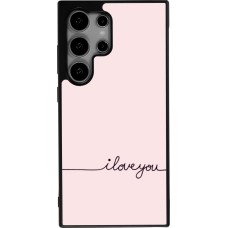Samsung Galaxy S25 Ultra Case Hülle - Silikon schwarz Valentine 2023 i love you writing