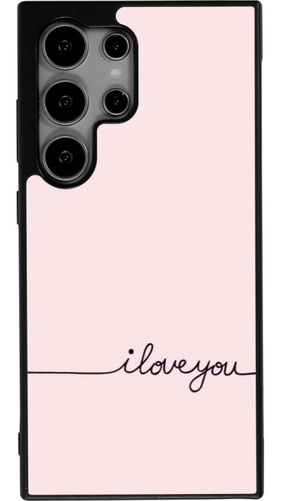 Coque Samsung Galaxy S25 Ultra - Silicone rigide noir Valentine 2023 i love you writing