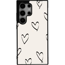 Coque Samsung Galaxy S25 Ultra - Silicone rigide noir Valentine 2023 minimalist hearts