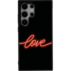 Coque Samsung Galaxy S25 Ultra - Silicone rigide noir Valentine 2023 neon love