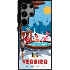 Coque Samsung Galaxy S25 Ultra - Silicone rigide noir Verbier Mountain Jacuzzi