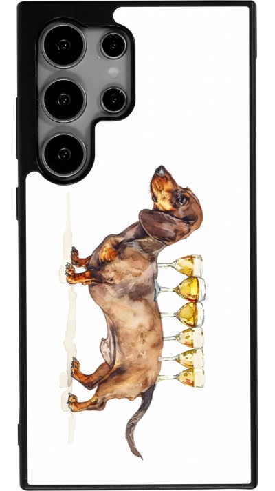 Coque Samsung Galaxy S25 Ultra - Silicone rigide noir Wine Teckel
