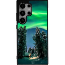 Coque Samsung Galaxy S25 Ultra - Silicone rigide noir Winter 22 Northern Lights