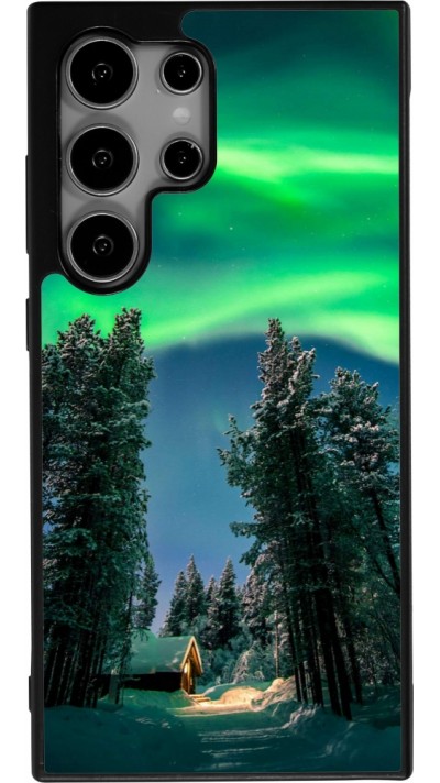 Coque Samsung Galaxy S25 Ultra - Silicone rigide noir Winter 22 Northern Lights