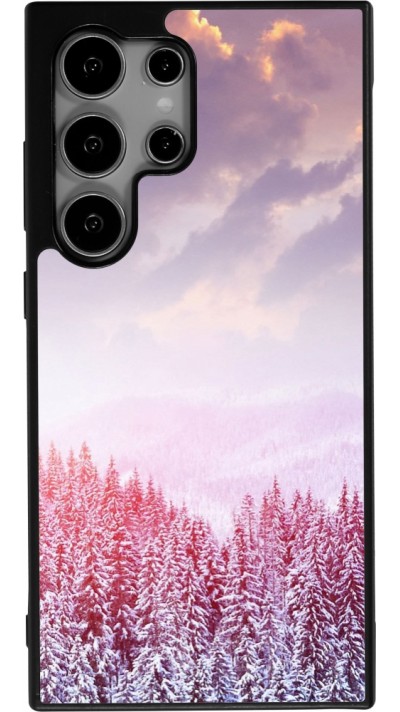 Coque Samsung Galaxy S25 Ultra - Silicone rigide noir Winter 22 Pink Forest